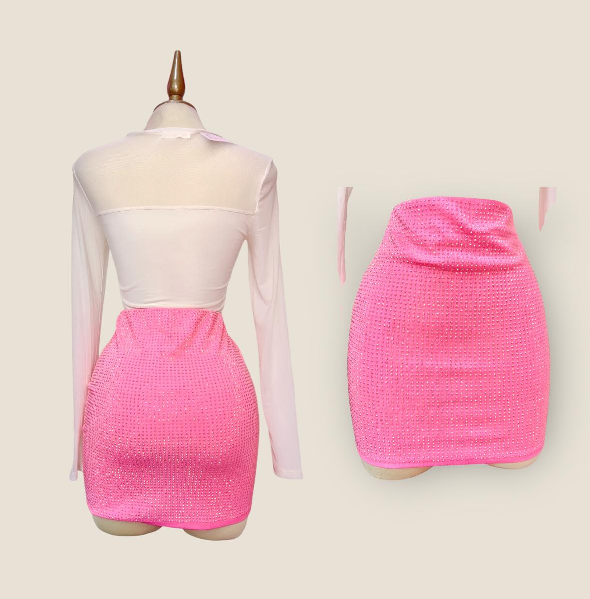 FALDA CORTA CON BRILLOS